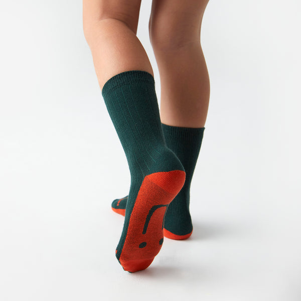 Kids School Ribbed - Green