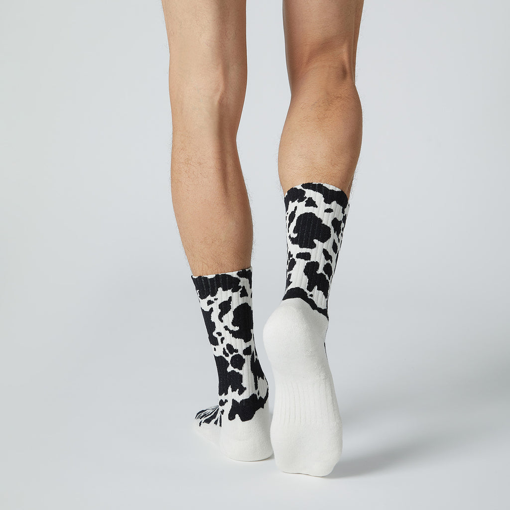 Athletic Cow Print - Milk White