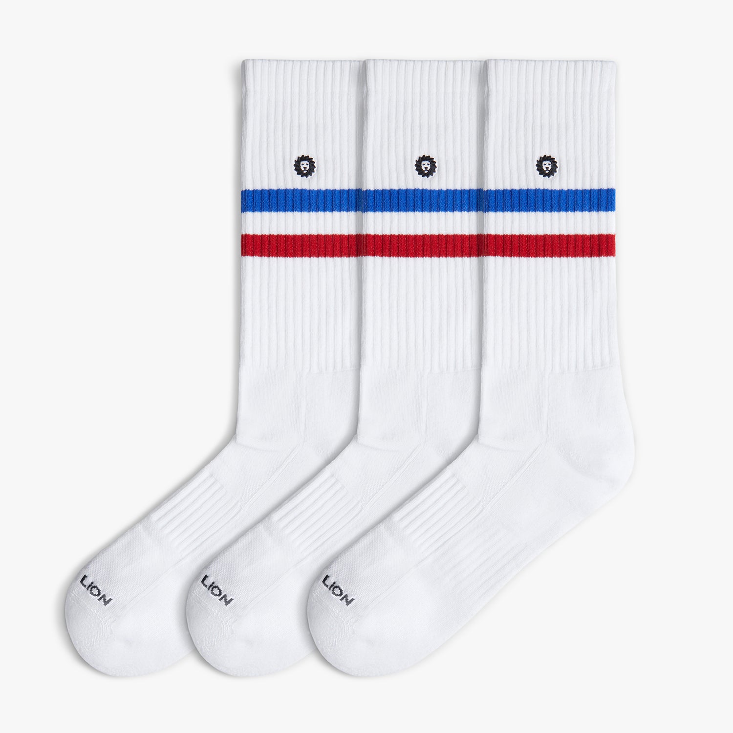 3 x Athletic Essentials Stripes - White