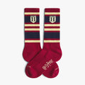 Athletic Harry Potter Hogwarts Socks - Burgundy