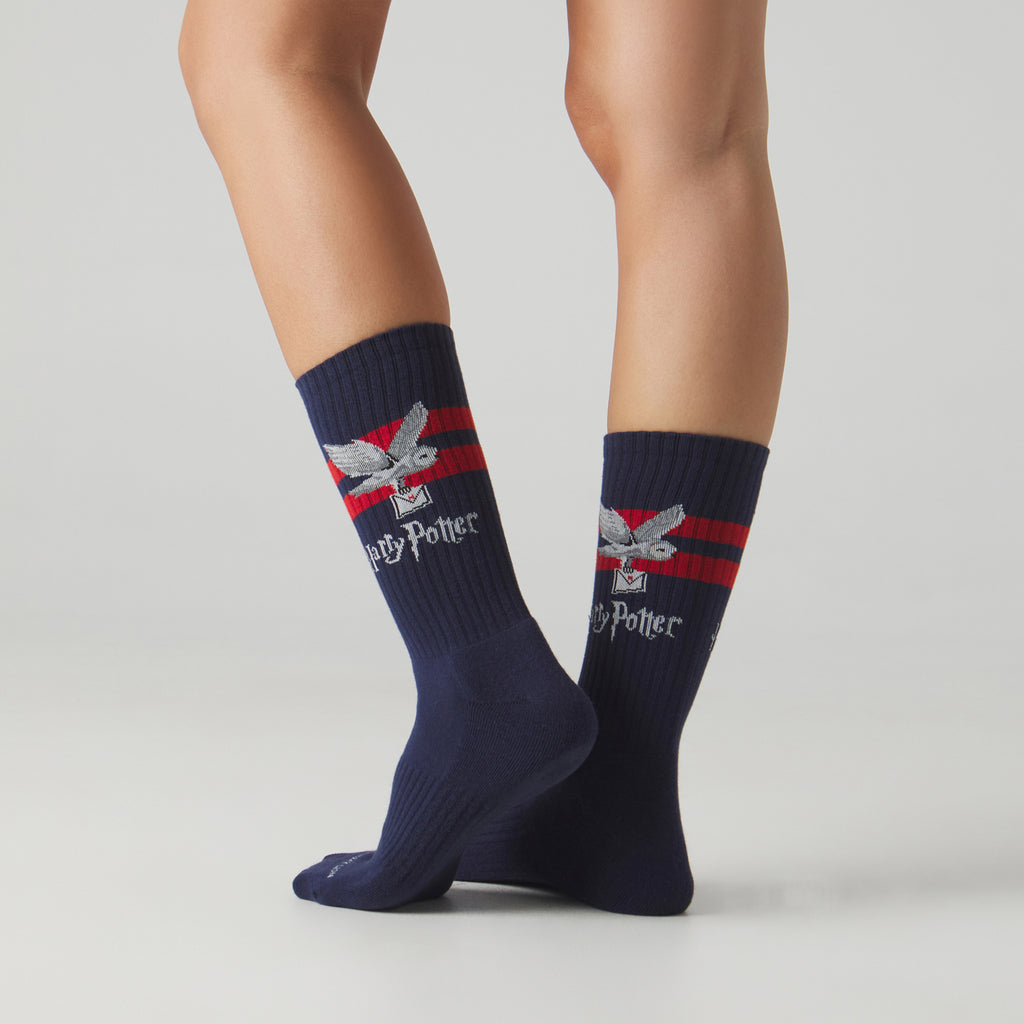 Athletic Harry Potter Hedwig Socks - Dark Blue