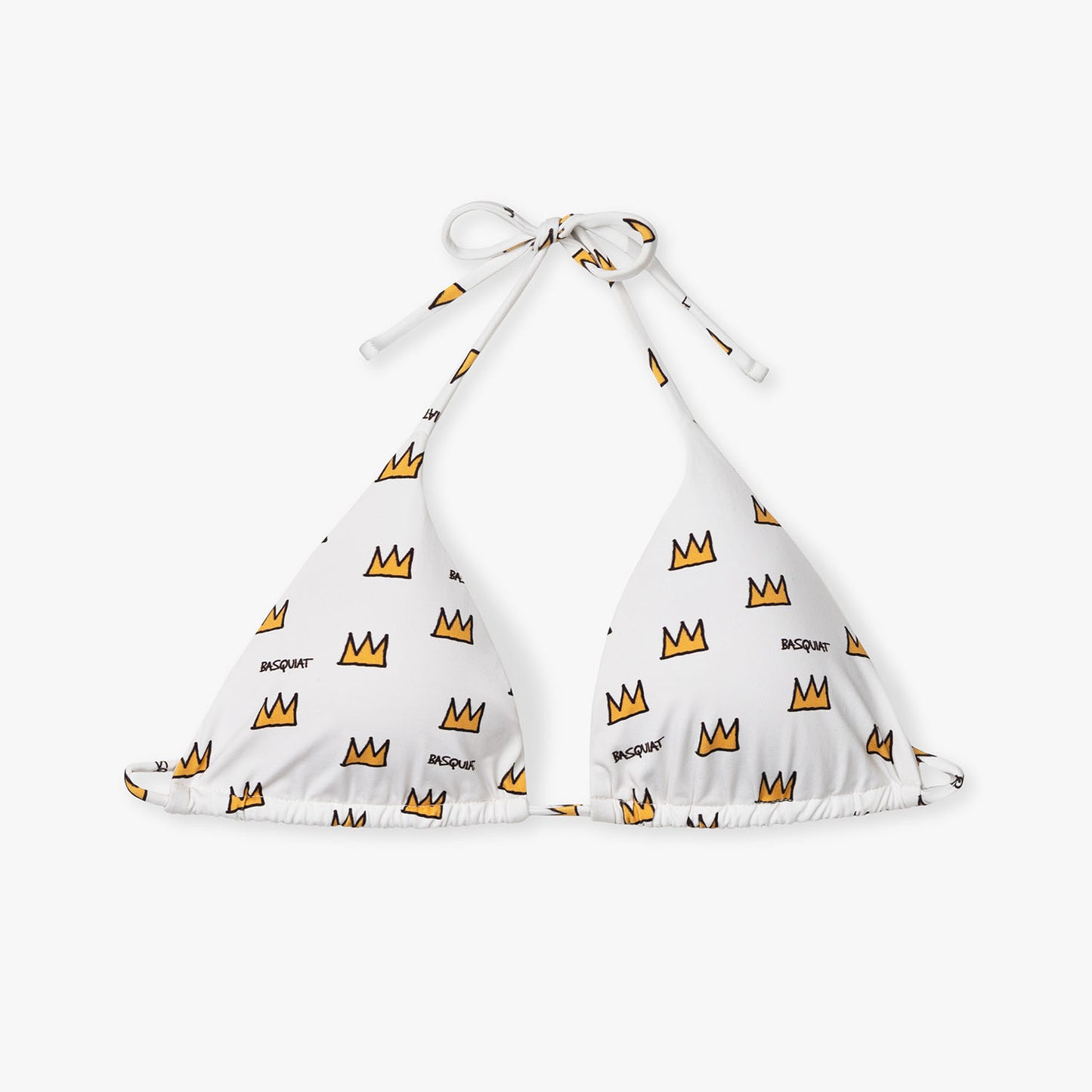 Basquiat Crown Bikini Top - White