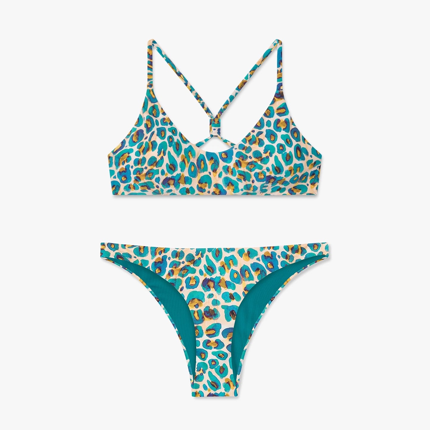 Leopard Print Cheeky Bottom - Butter Yellow