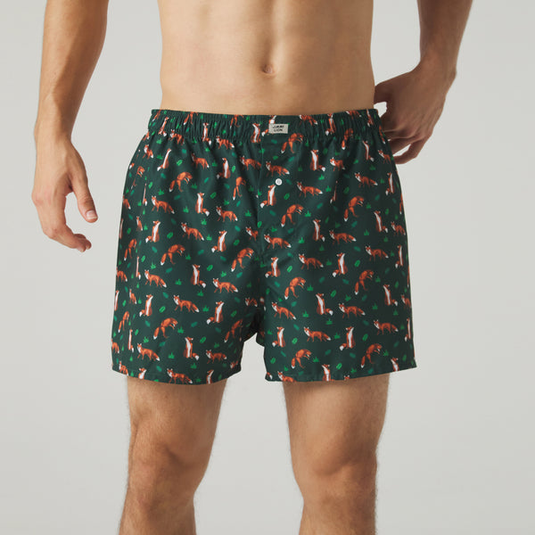 Dusk Fox Boxer Shorts - Green