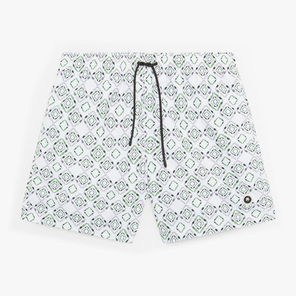 Geometric Swimmers Swim Shorts - Beige