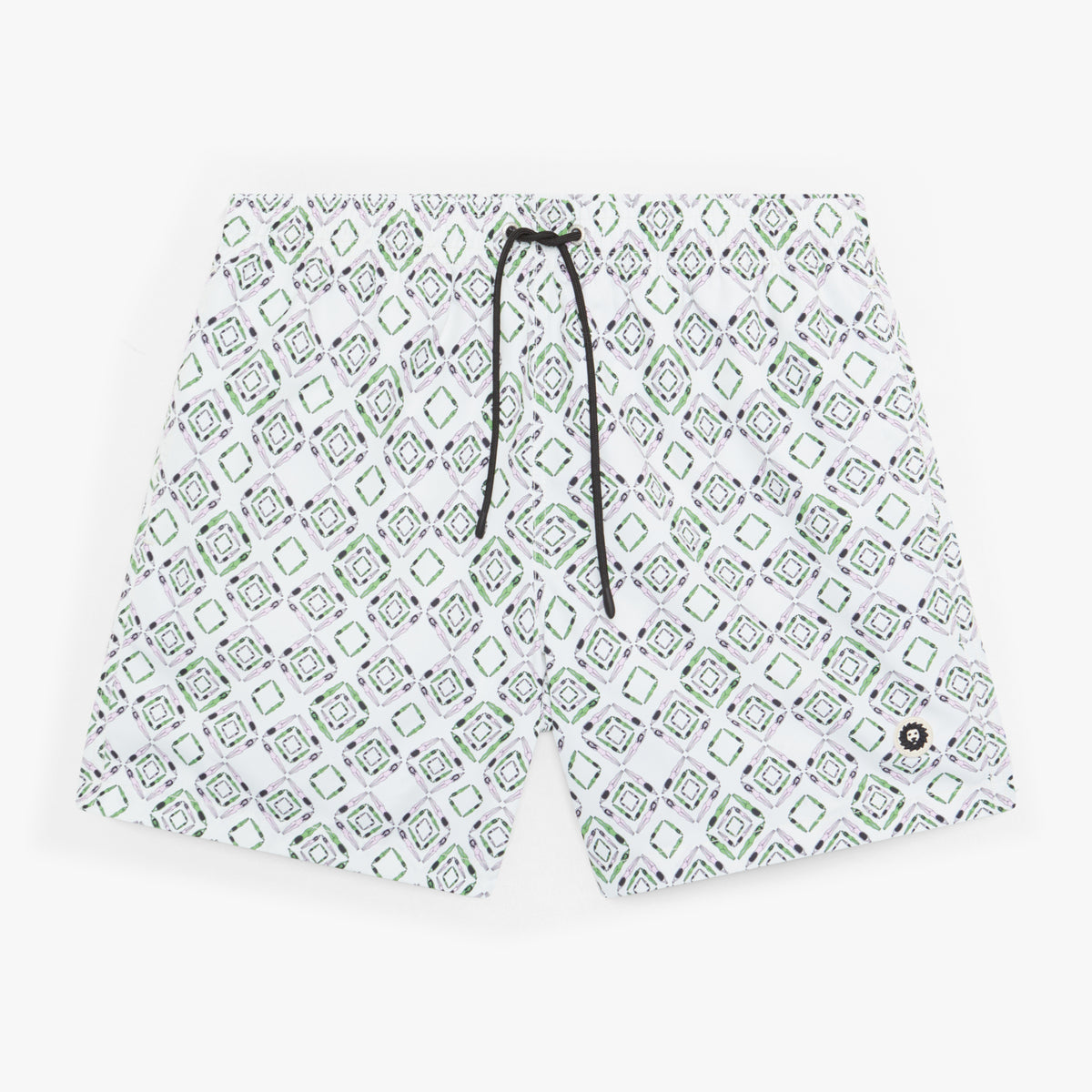 Geometric Swimmers Swim Shorts - Beige