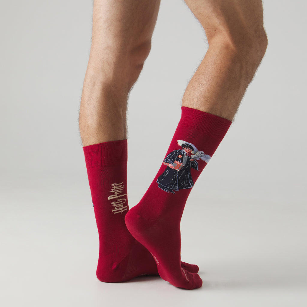 Harry Potter The Boy Who Lived Socks - Burgundy