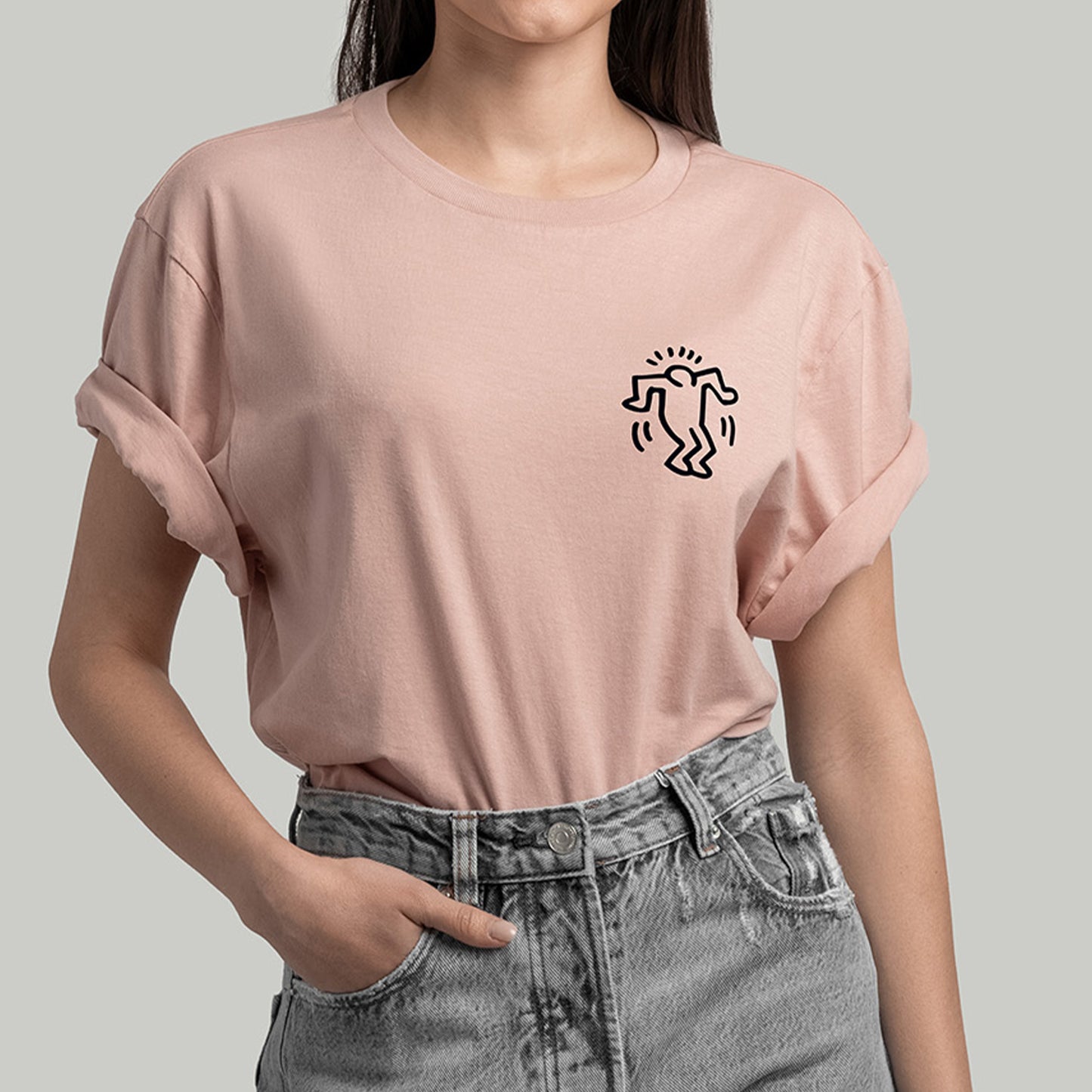 Keith Haring Heart Tee - Pink
