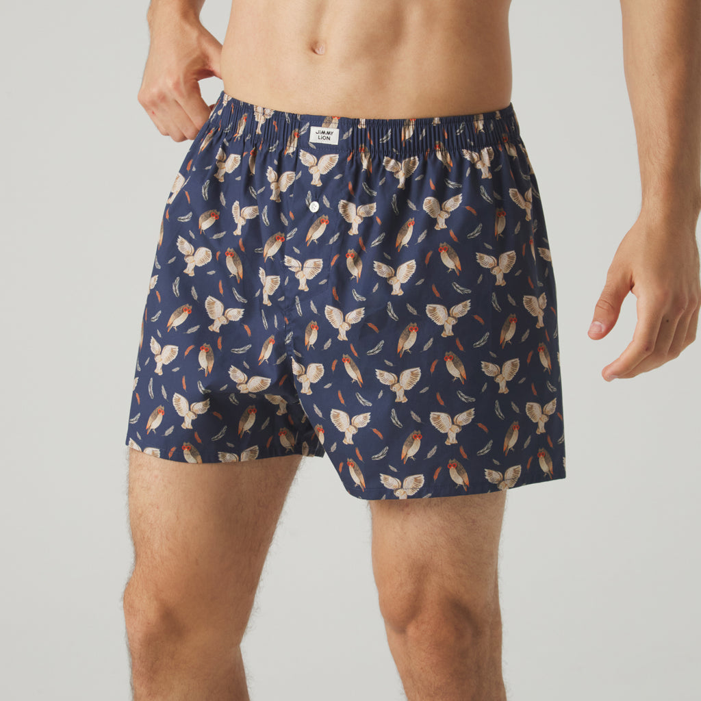 Night Owl Boxer Shorts - Dark Blue