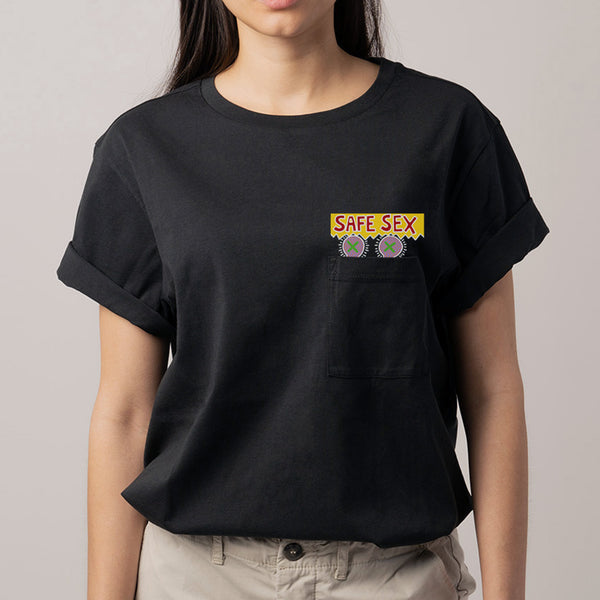 Safe Sex Pocket Tee - Black