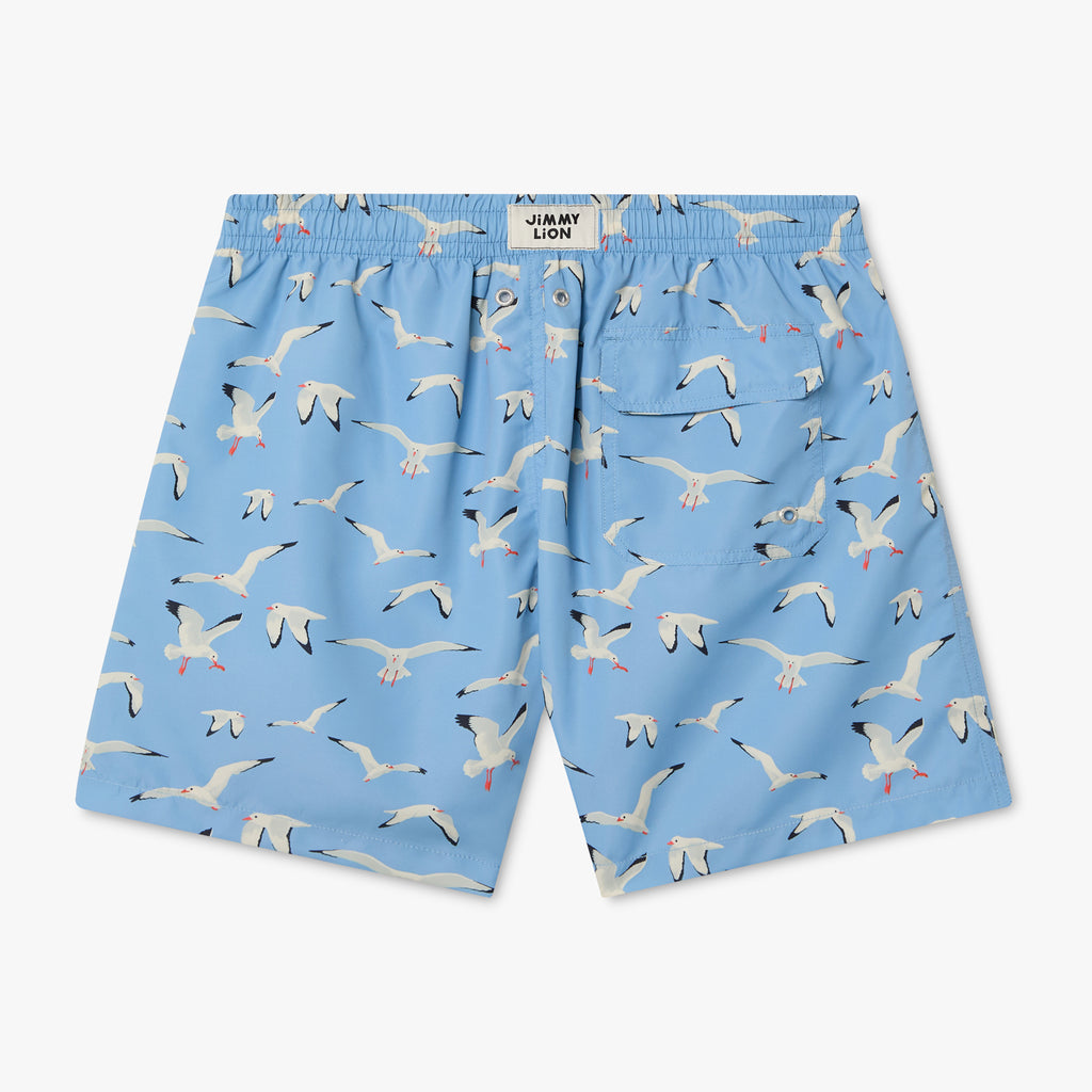 Seagulls Swim Shorts - Sky Blue
