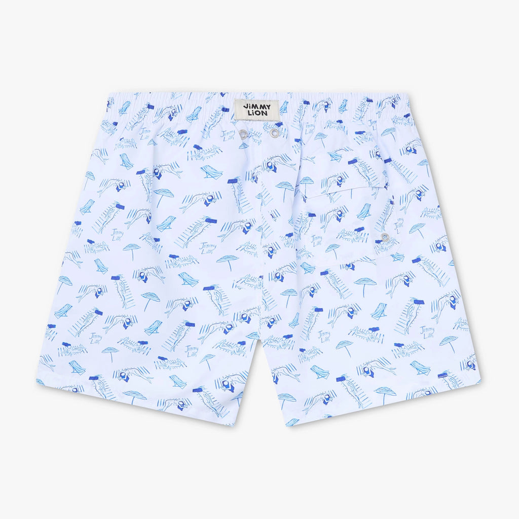Tan Lines Swim Shorts - White