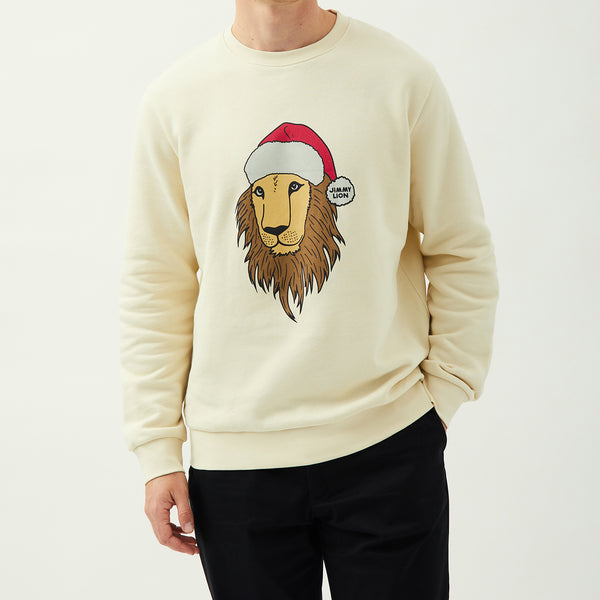 Holiday Sweat Lion - Beige