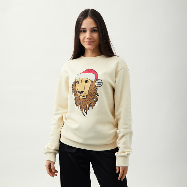 Holiday Sweat Lion - Beige